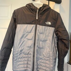 The North Face Kids Black and Gray Puffer Jacket